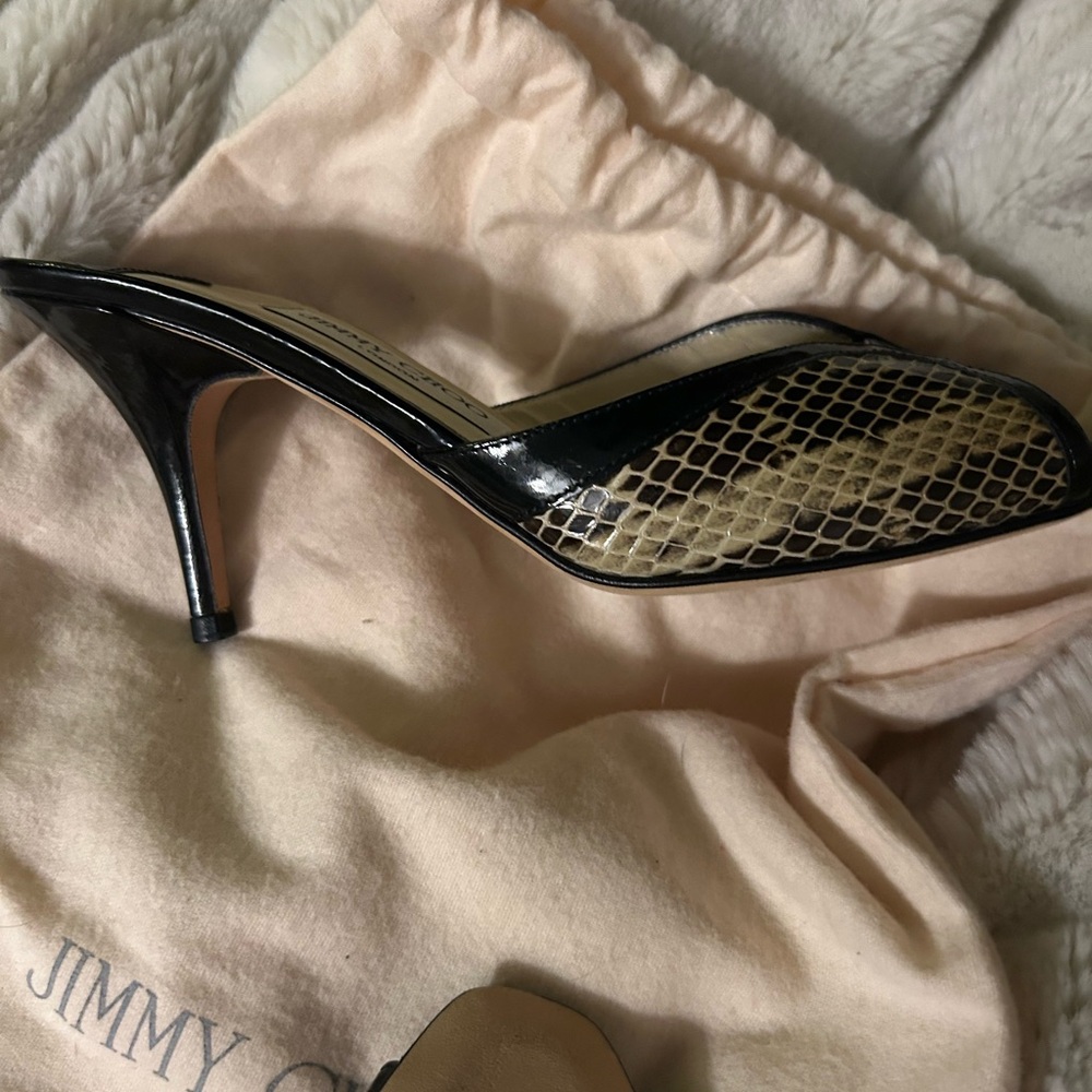 Vintage Jimmy Choo leather Snakeskin print with dust bag ✨HOST PICK✨thank you! - Picture 6 of 11